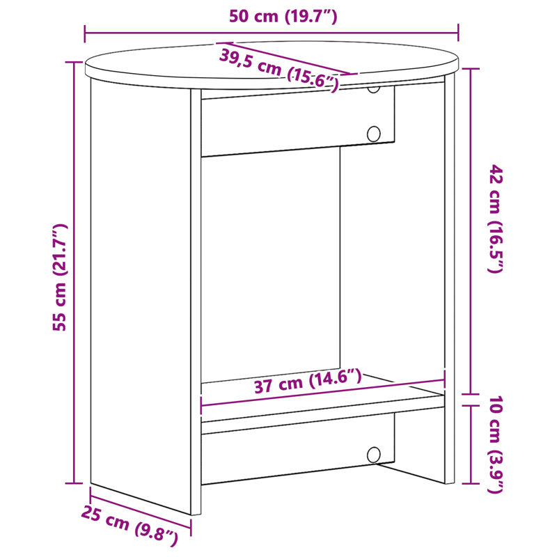 End Table, Artisan Oak