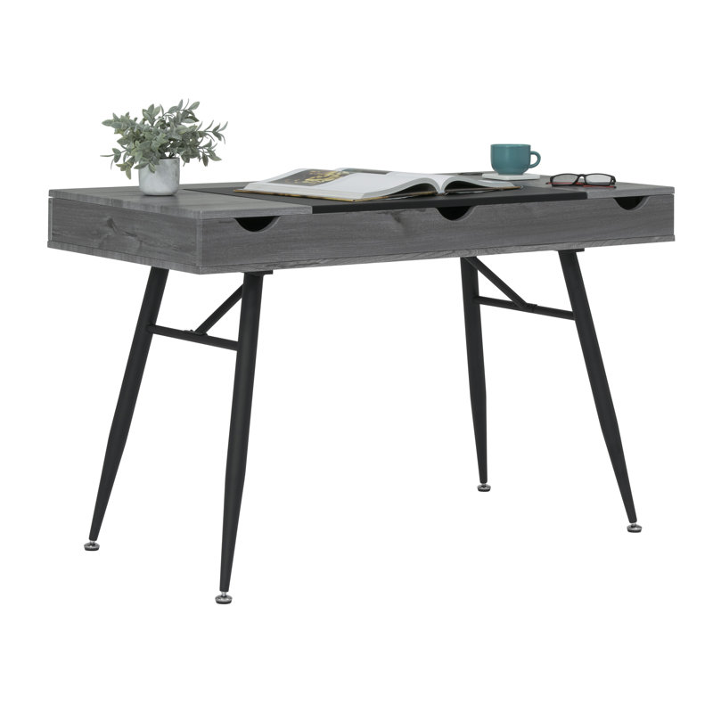 Lleyton Steel Writing Desk, Greywash/Black