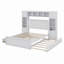 Lit en bois avec armoire, tablette et prises tout-en-un-514577487
