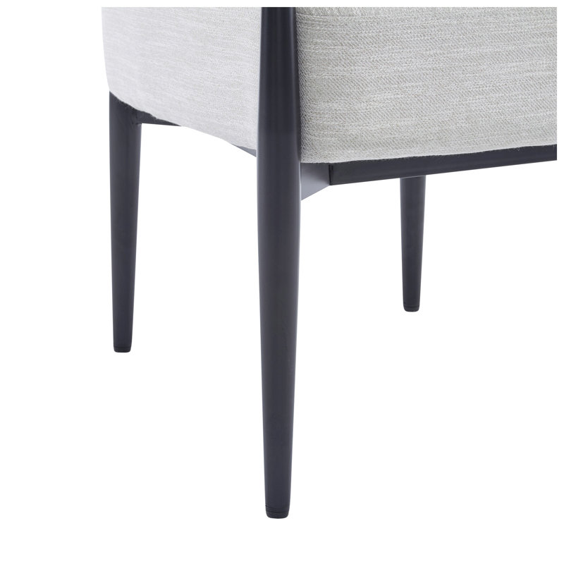 Fauteuil d'appoint rembourré Mid-Century, Noir