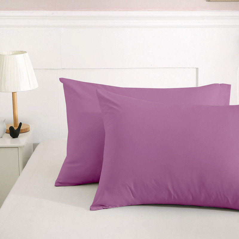 Kotto 100% Polyester Square Oxford Pillowcases, Purple