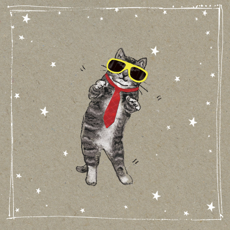 Fancypants Cats I, H 30 po x l 30 po x P 1,25 po