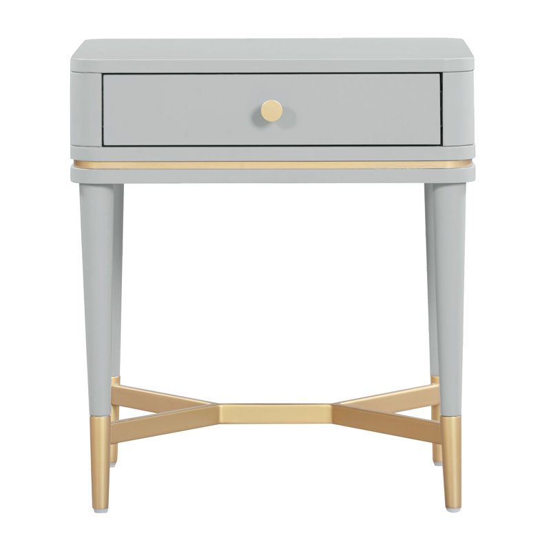 Table de chevet Velda, Gris