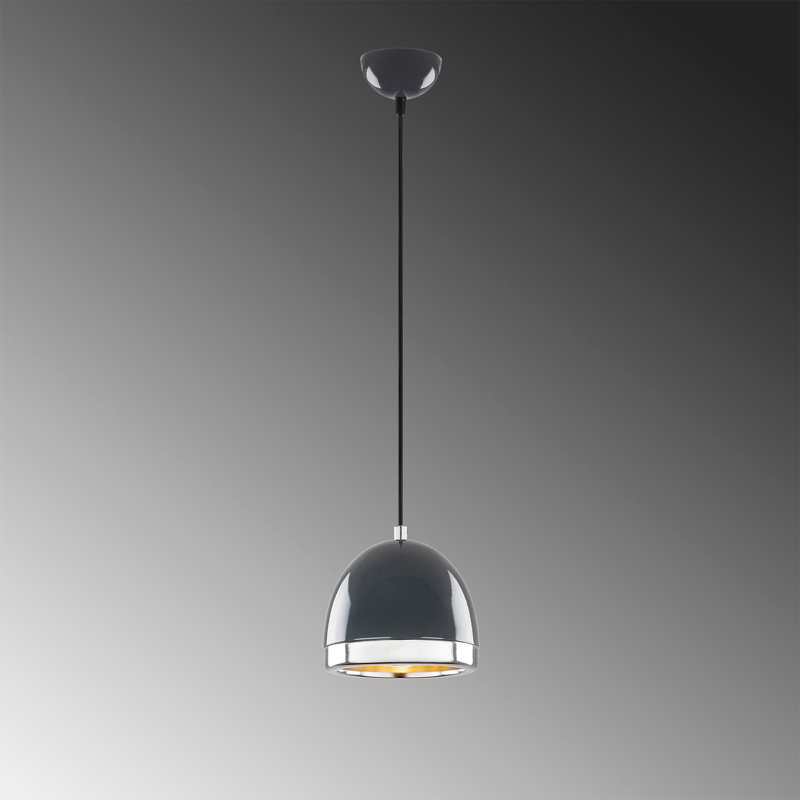 Luminaire suspendu 1 lumière Potosi, Cuir brut