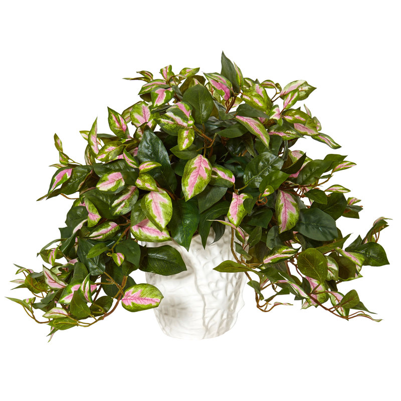 Plante à feuillage de plancher artificiel hoya dans un vase décoratif