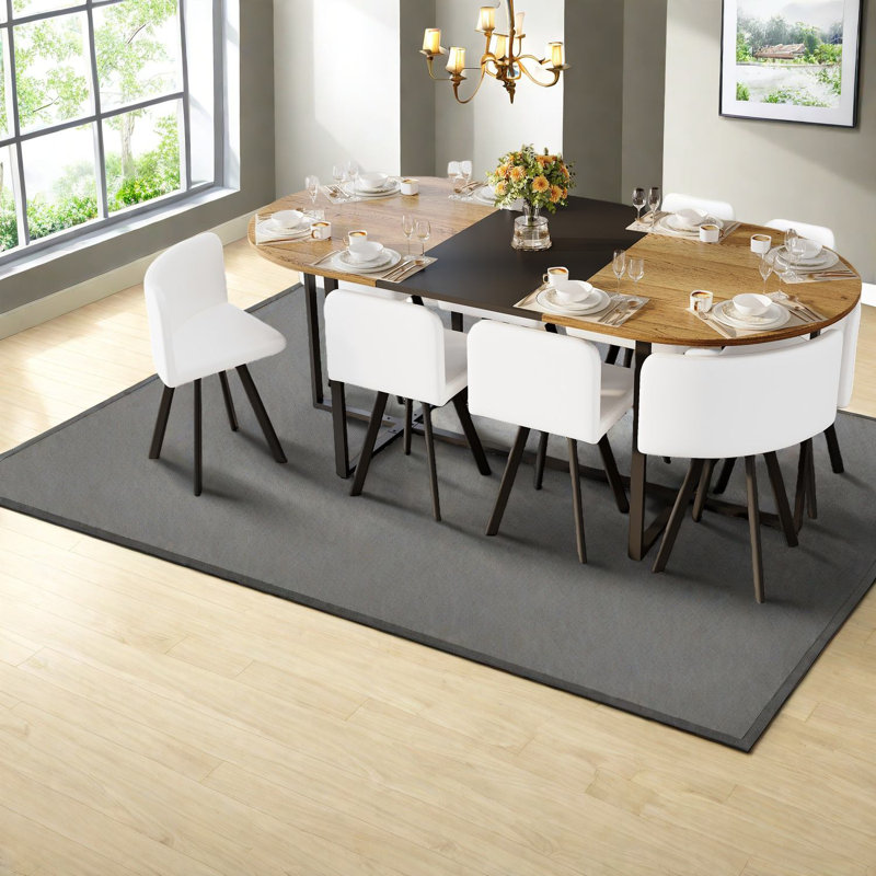Dining Table Sets(must Include Both Table And Chair), 9 Piece Mdf Modern Home