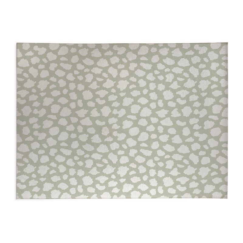 Animal Splat Activity Mat, Rectangle 5' x 7', Light Green