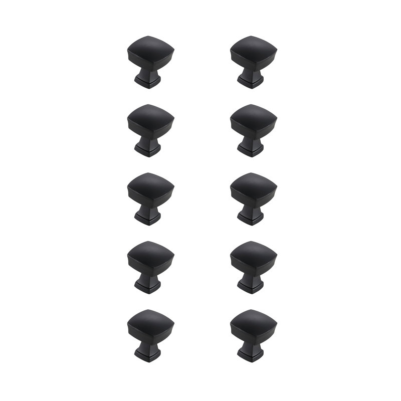 Crete 1.3" Length Square Knob, Matte Black