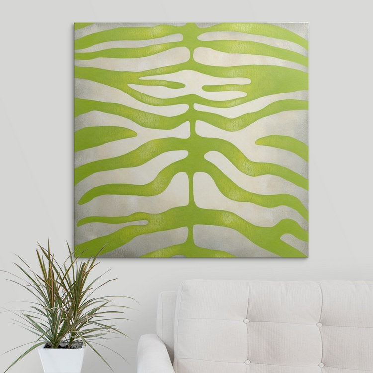 « iii » chariklia zarris, impression Vibrant Zebra, H 35 po x l 35 po x P 1,5 po, Toile