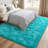 Shag Area Rugs for Living Room, 6x9 ft Soft Fluffy Rugs for Bedroom, Nursery, Kids Room Home Decor, Teal Blue-1523270402