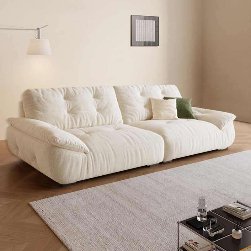 White Chenille Modular Sofa bed cushion couch