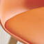 Stolm Bright Moulded Plastic Dining Chair with Wooden Legs and Foam Cushion Seat-86593902