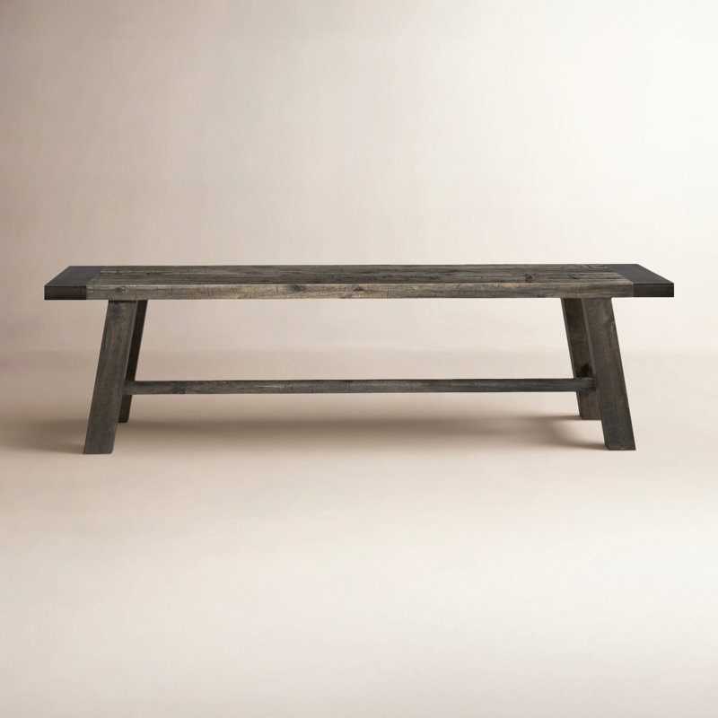 Bianca 60'' W Solid Wood Dining Bench, Salvaged Gray