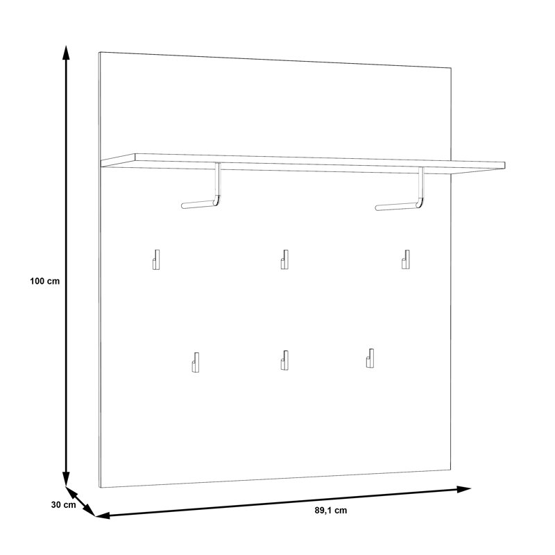 Crespin 6 - Hook Wall Mounted Coat Rack