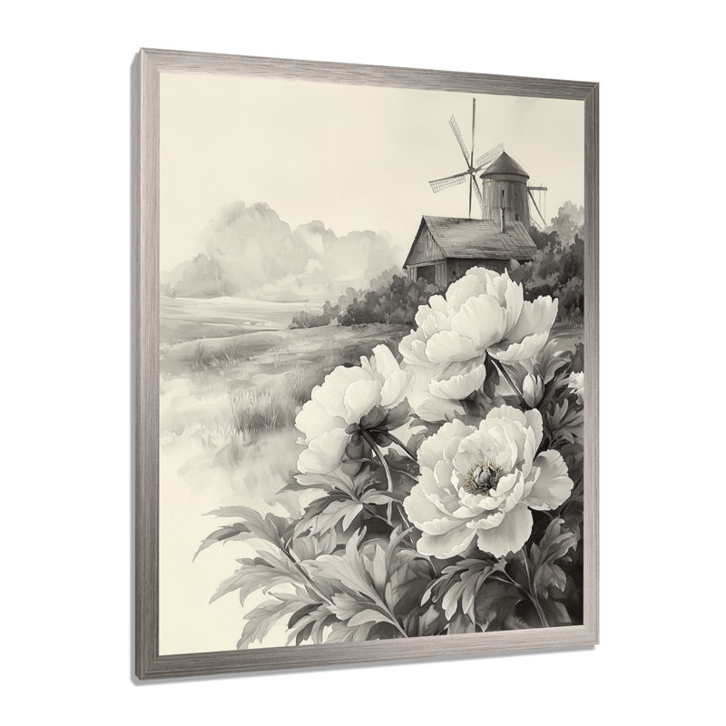 Eckhoff - Floral Canvas Prints, H 32 po x l 16 po, Argent argent, Framed Print without Mat
