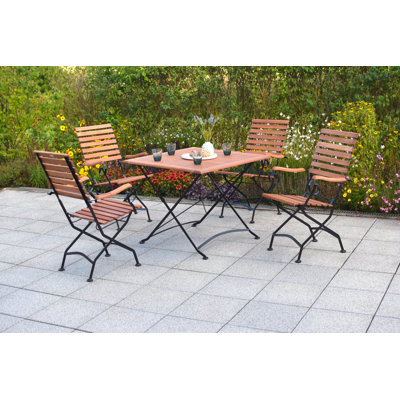 Abdelmalek 4 - Person Patio Dining Set with Rectangular Table