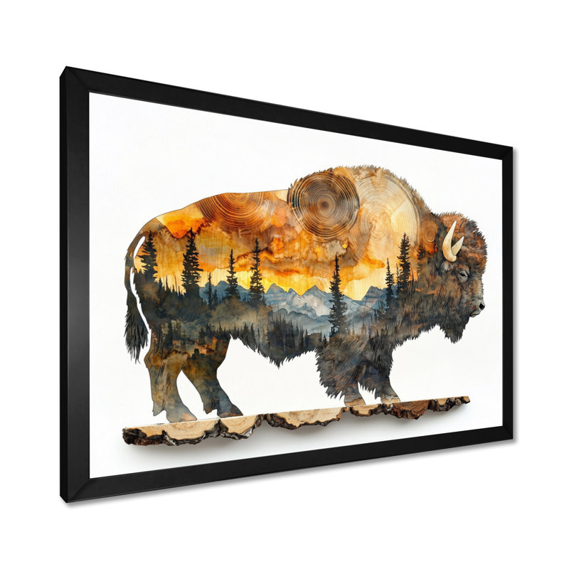 Marlania I - Animals Large Wall Art, H 30 po x l 40 po, Cadre simple, Noir, noir, noir, noir