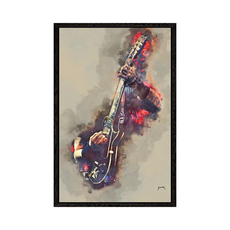 James Hetfield's Electric Guitar - Print on Canvas, Black Framed, 66.04 cm H x 45.72 cm W