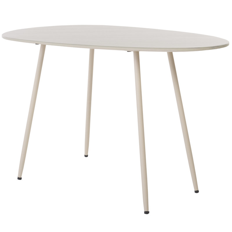 Renesca Large Ceramic Side Table, White, 17.3" H x 28.7" W x 16.5" D