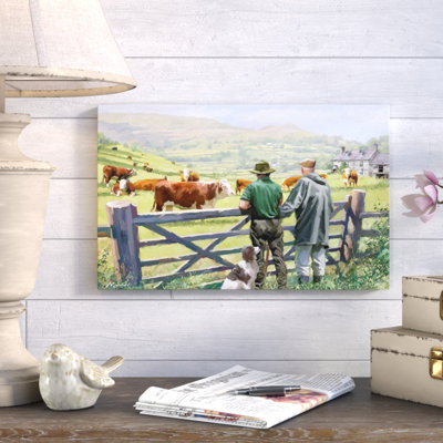« hereford bovins », reproduction sur toile tendue