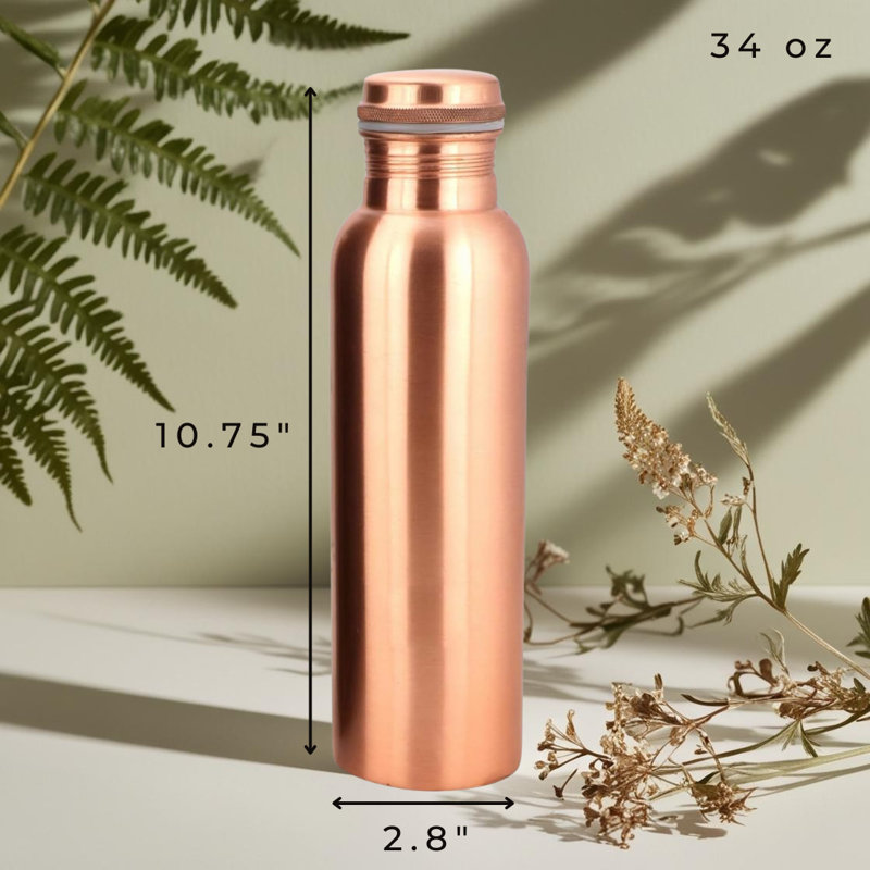 Perilla Home 34oz. Copper Water Bottle