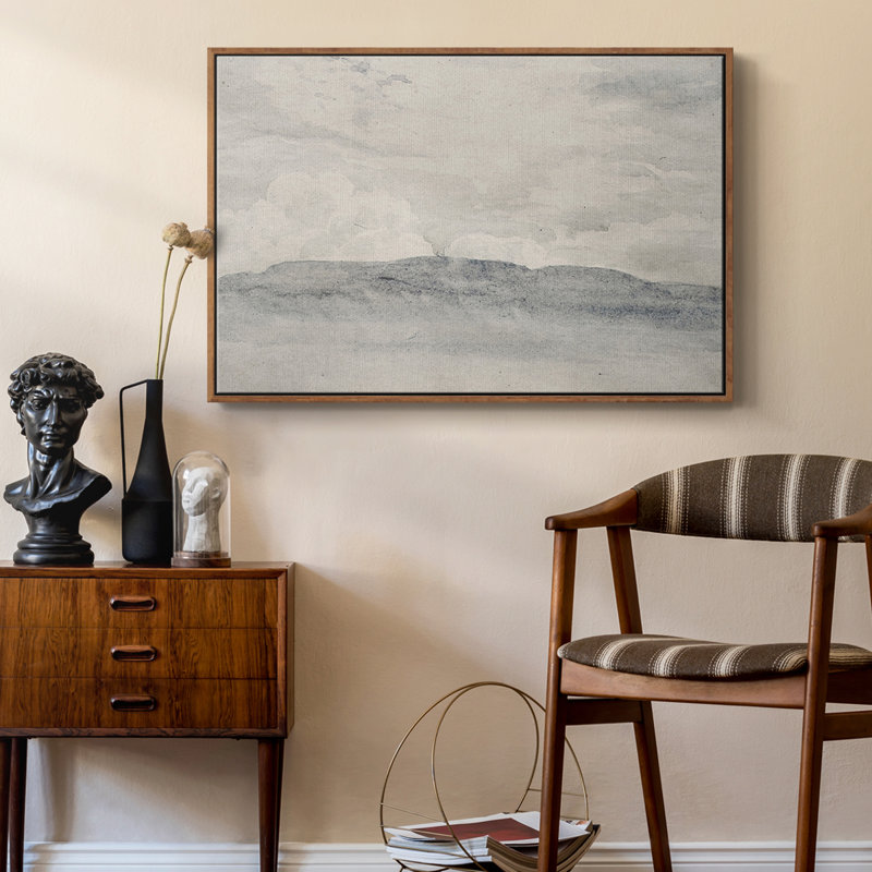 Rétro nautique rétro - reproduction de cadre flottant sur toile, Noyer, H 25 po x l 37 po