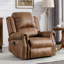 Ensemble de salon inclinable en similicuir 2 pièces avec garniture cloutée, massage et port USB (fauteuil + causeuse)
