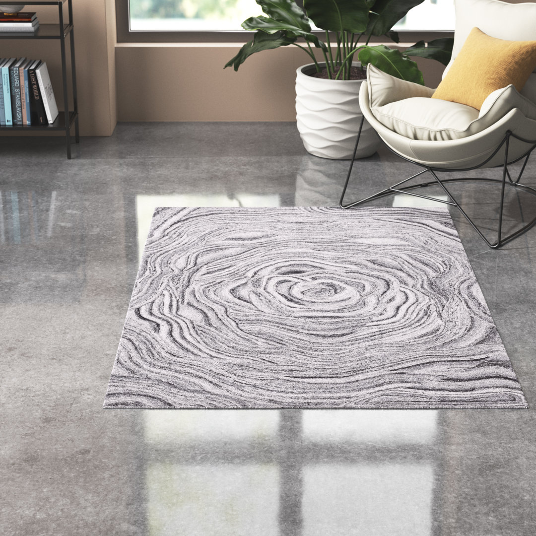 Abstract 148 Area Rug In Dark Gray / Black Wade Logan® Rug 
