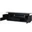 Meuble télé pour téléviseur de 75 po ou moins Zain, console télé, centre multimédia avec lumières DEL à changement de couleur-401582396
