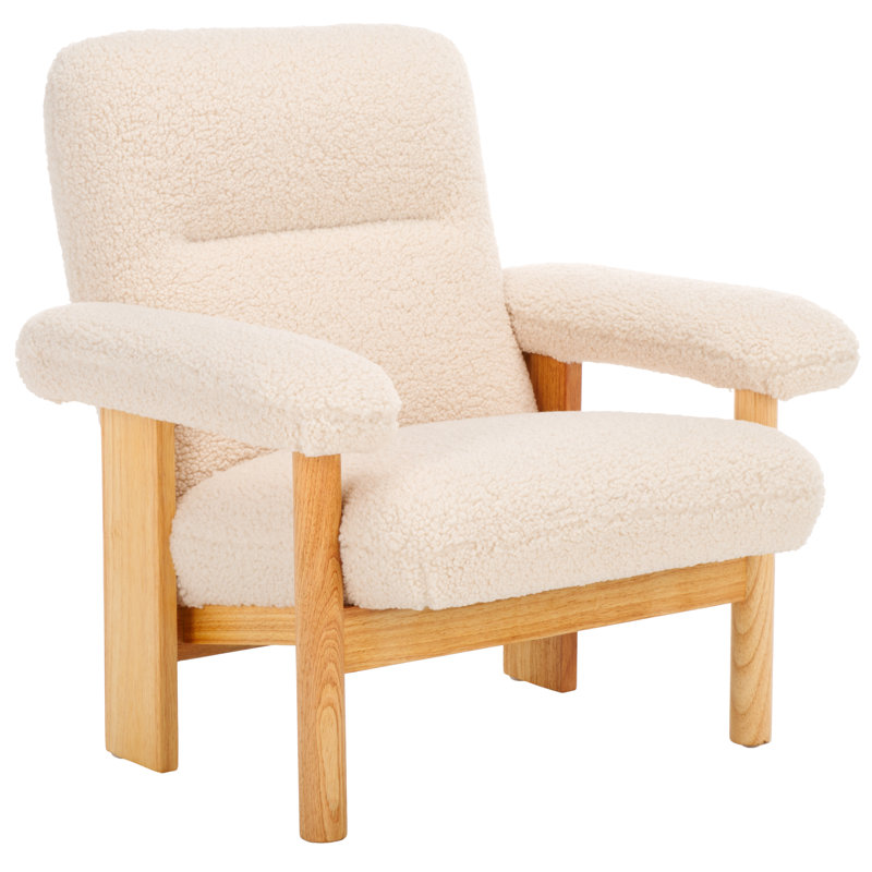 Natheniel Upholstered Armchair, Cream, Natural