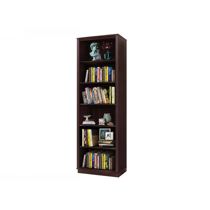 Mallouk 223cm H x 74cm W Standard Bookcase, Brown