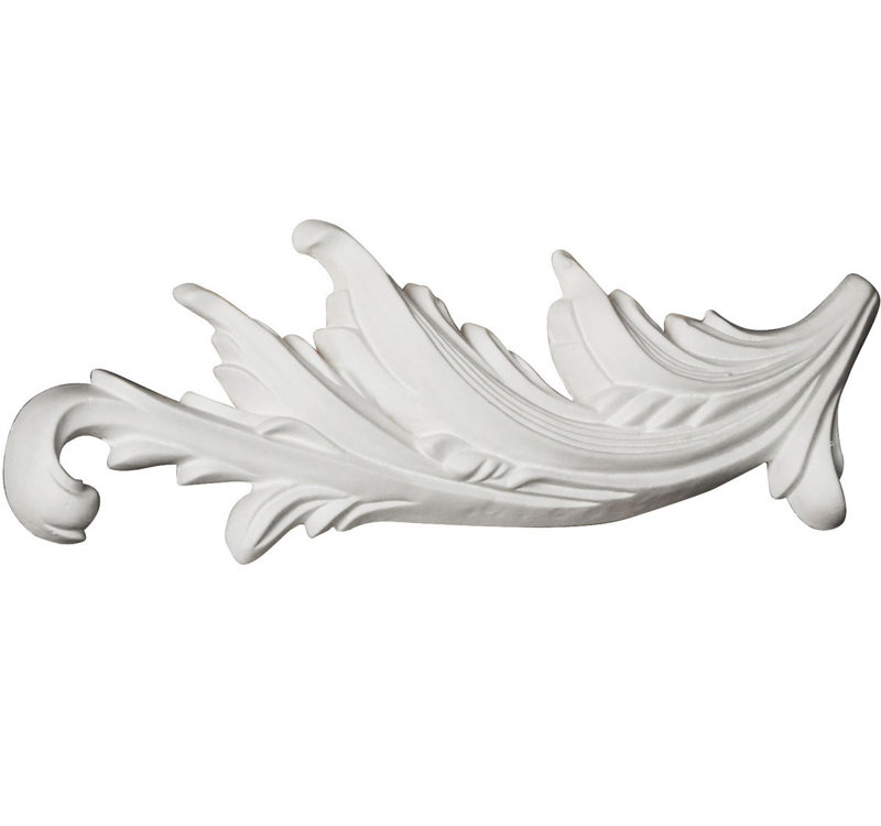 Primed Polyurethane Robin Scroll Left Onlay, 9-1/8"