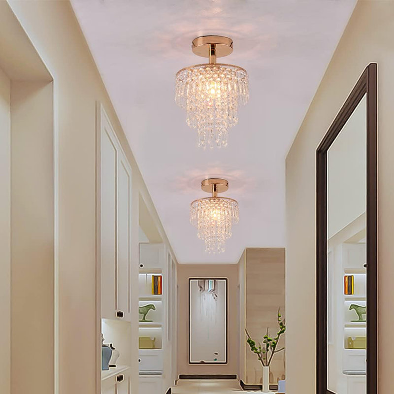 Three Layer Raindrop Crystal Chandelier