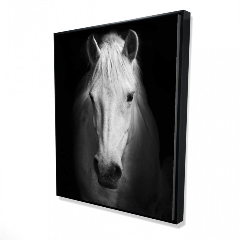 Monochrome Horse Print On Canvas, H 60 po x l 48 po