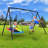 Swing Set with 45" Swing and Toddler Swing, Belt Swing 500lbs