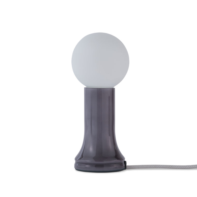 Shore Table Lamp With G95 LED Bulb US, Gray