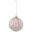 Ornements de Noël en forme de boule de verre géométrique scintillant brillant - 3 po (80 mm) - rose - 4 carats