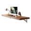 Bureau flottant rectangulaire en bois massif Burlywood-24845811