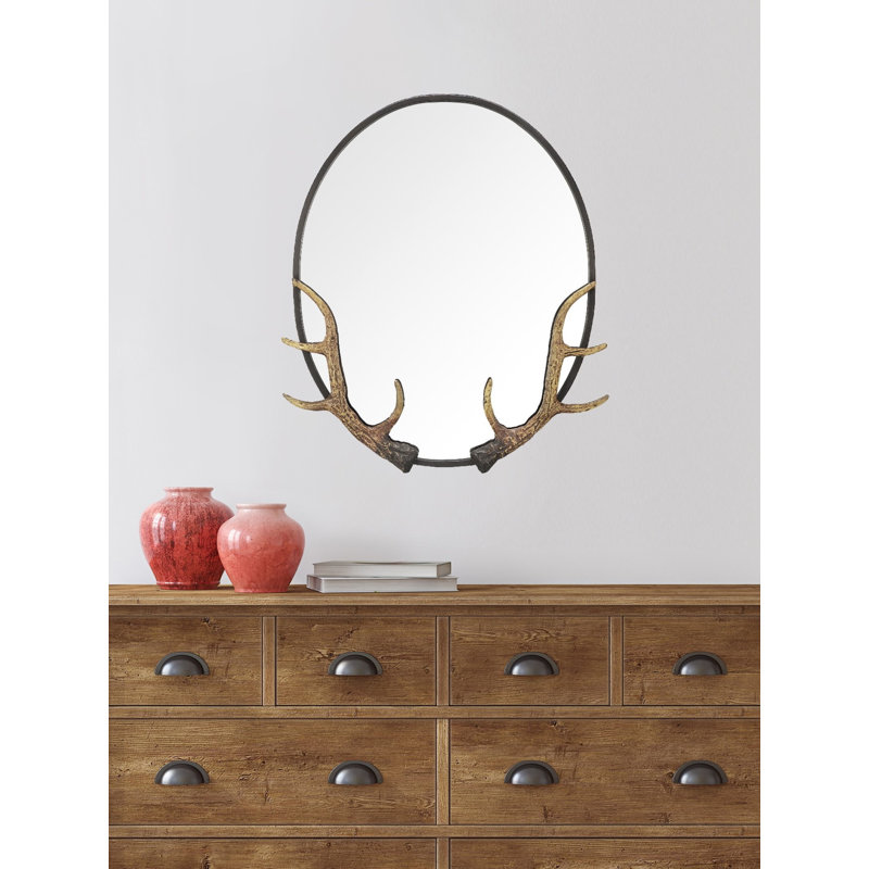 Antler Oval Wall Mirror
