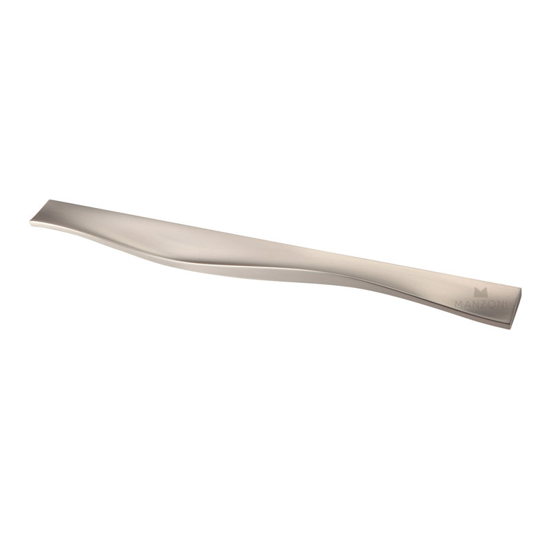 Poignée d'armoire Wave, Nickel satiné, 12 5/8″
