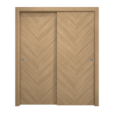 Portes coulissantes pour garde-robe coulissantes | Ego 5005 | Ensemble de quincaillerie Rails | Portes de garde-robe de chambre en bois massif