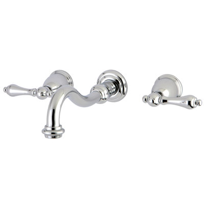 Kingston Brass Vintage Two-Handle 3-Hole Wall Mount Bathroom Faucet