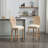 Set of 2 Solid Wood Bar Stools: Classic French Country Design with Upholstered Seating -127421840
