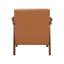 Fauteuil d'appoint brun en similicuir