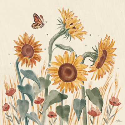 " Sunflower Season II " Mixed Media Print