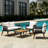 Élégance robuste: ensembles de conversation de patio pour 4 personnes avec coussins Serene, assemblage facile-951289899