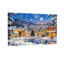 «Christmas Winter Village Christmas Scene Snowfall Night», ensemble de 3 impressions sur toile-1262793998