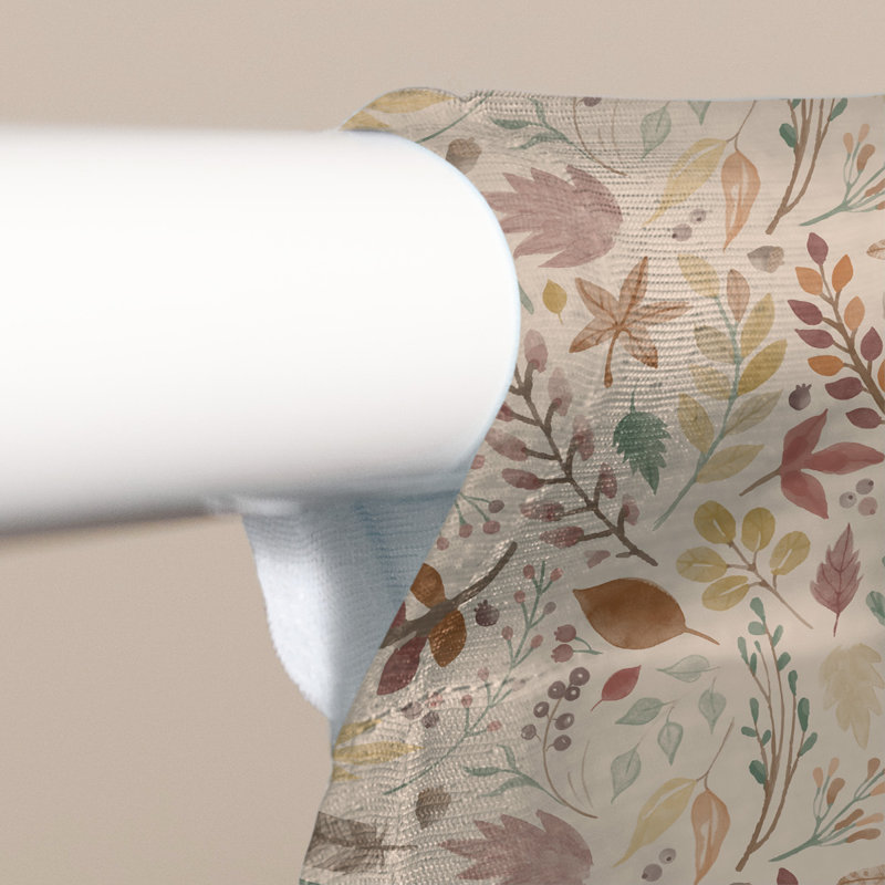 Sheer Curtain Single Panel, Brown/Beige/Orange