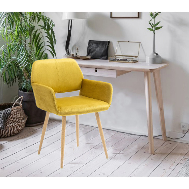 Chaise de bureau en velours, Brun pâle, Vert