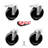 Phenolic Wheel Swivel Bolt Hole Caster Set with 2 Total Lock Brake
